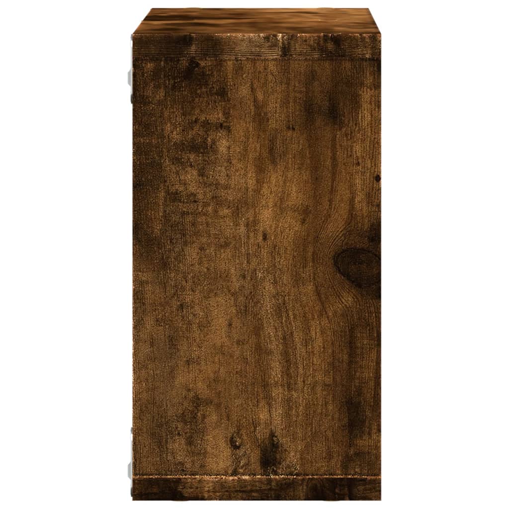 vidaXL Dulap de perete, stejar fumuriu, 60x16x30 cm, lemn prelucrat