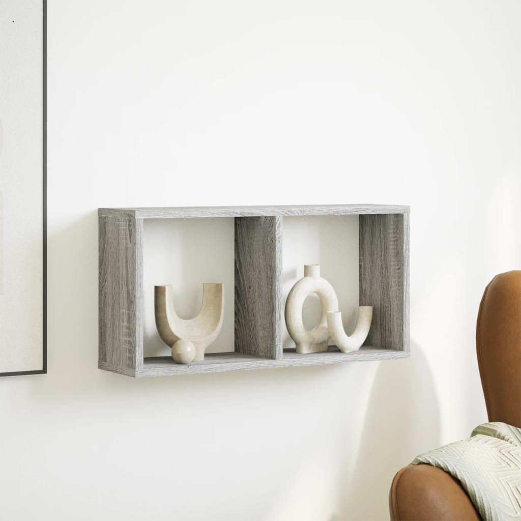 vidaXL Dulap de perete, gri sonoma, 60x16x30 cm, lemn prelucrat vidaXL Dulap de perete, gri sonoma, 60x16x30 cm, lemn prelucrat