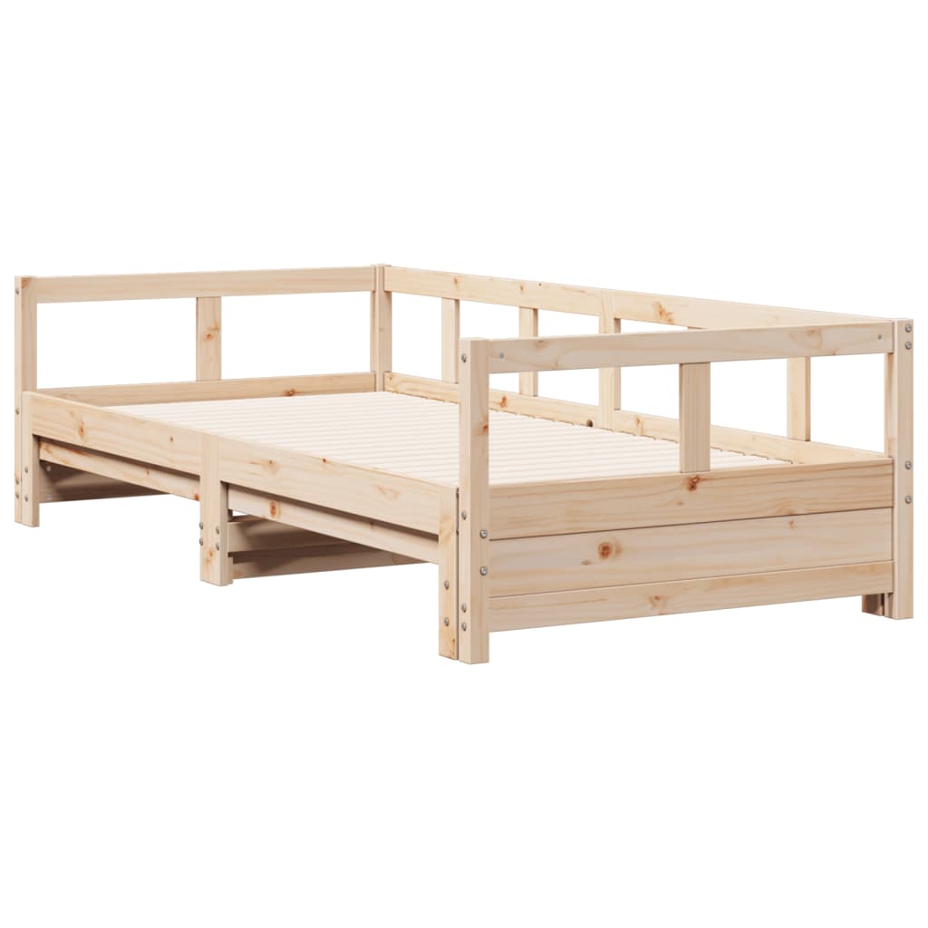 vidaXL Pat de zi fără saltea, 90x190 cm, lemn masiv de pin vidaXL Pat de zi fără saltea, 90x190 cm, lemn masiv de pin