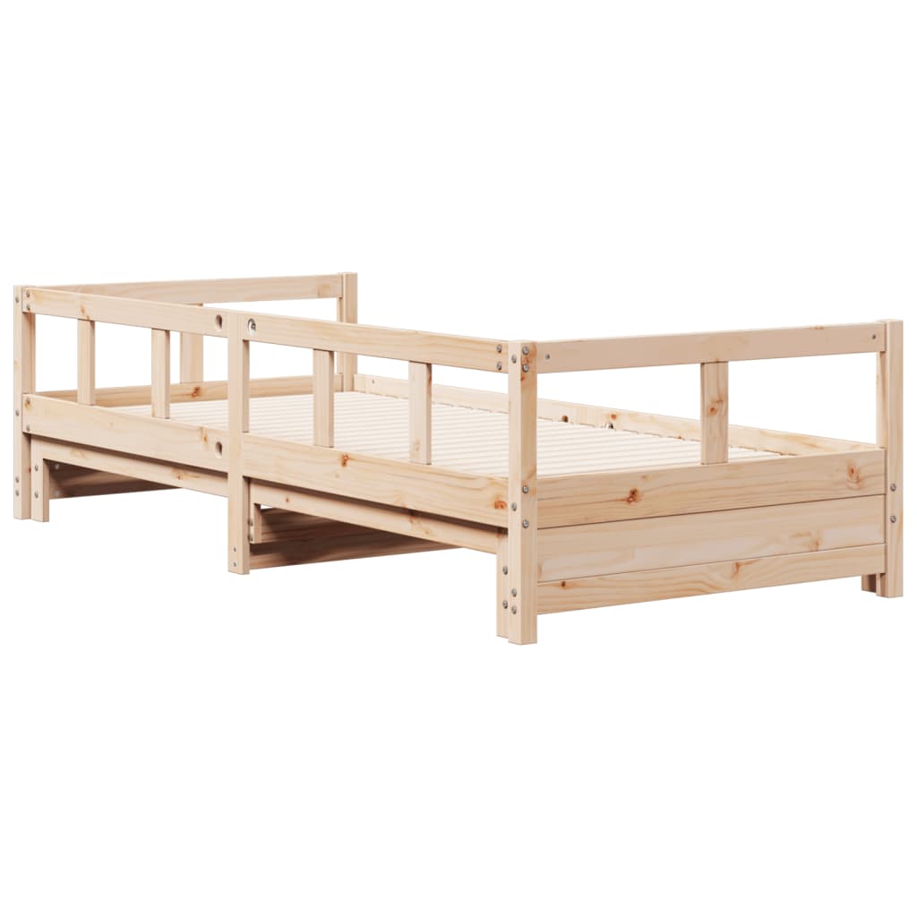 vidaXL Pat de zi fără saltea, 90x190 cm, lemn masiv de pin vidaXL Pat de zi fără saltea, 90x190 cm, lemn masiv de pin