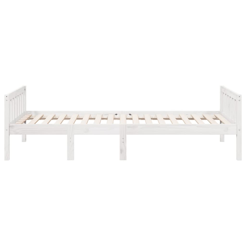vidaXL Pat pentru copii fără saltea, alb, 80x200 cm, lemn masiv de pin