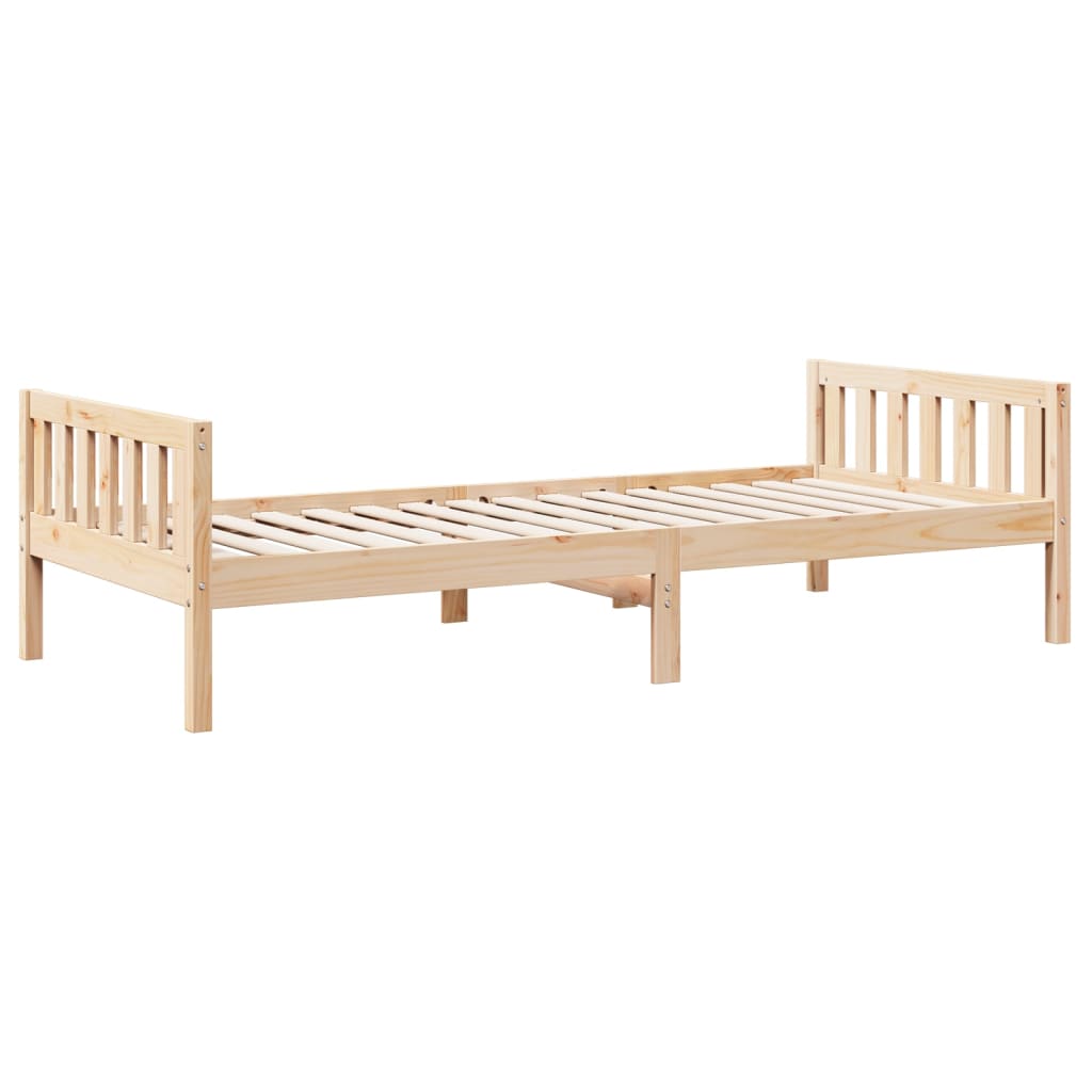 vidaXL Pat pentru copii fără saltea, 90x200 cm, lemn masiv de pin vidaXL Pat pentru copii fără saltea, 90x200 cm, lemn masiv de pin