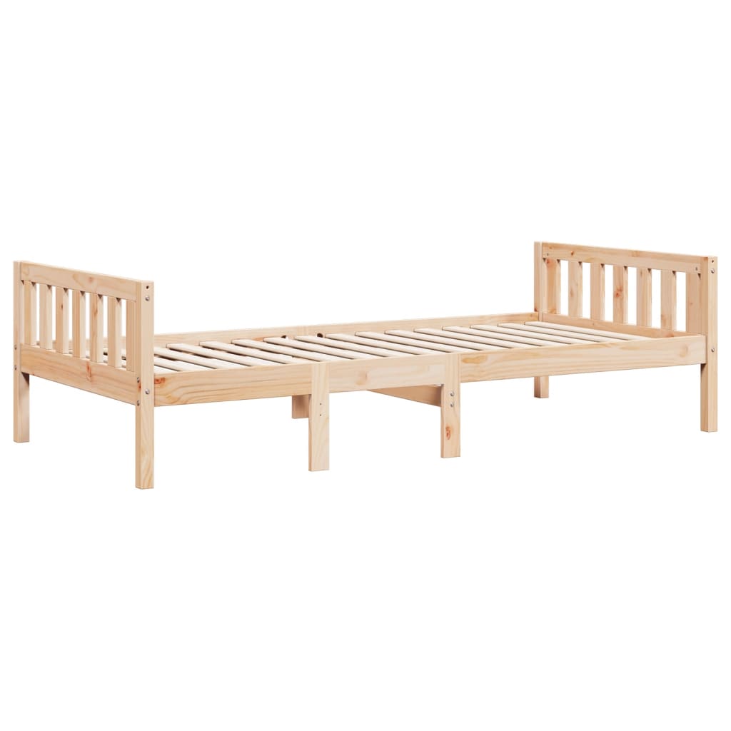vidaXL Pat pentru copii fără saltea, 90x190 cm, lemn masiv de pin vidaXL Pat pentru copii fără saltea, 90x190 cm, lemn masiv de pin