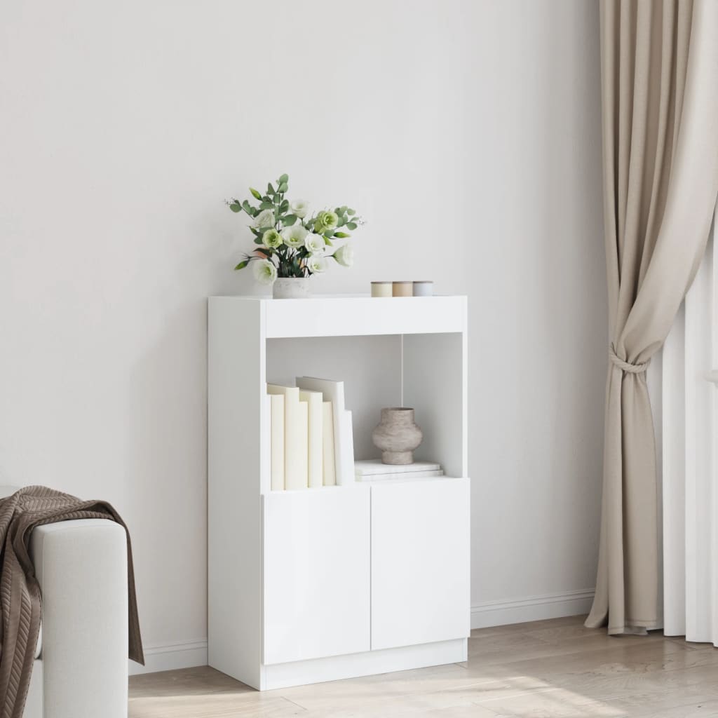 vidaXL Dulap înalt, alb, 63x33x100 cm, lemn prelucrat vidaXL Dulap înalt, alb, 63x33x100 cm, lemn prelucrat