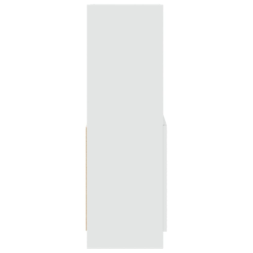 vidaXL Dulap înalt, alb, 63x33x100 cm, lemn prelucrat vidaXL Dulap înalt, alb, 63x33x100 cm, lemn prelucrat