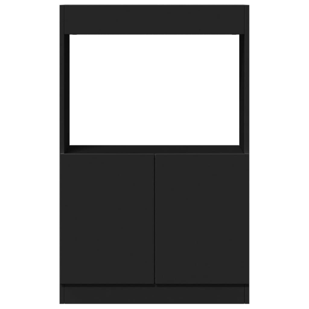 vidaXL Dulap înalt, negru, 63x33x100 cm, lemn prelucrat vidaXL Dulap înalt, negru, 63x33x100 cm, lemn prelucrat