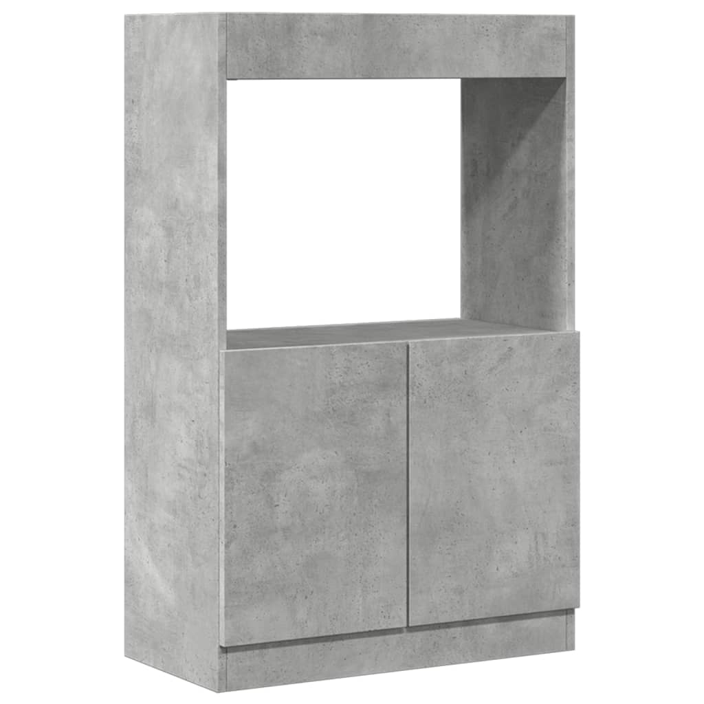 vidaXL Dulap înalt, gri beton, 63x33x100 cm, lemn prelucrat vidaXL Dulap înalt, gri beton, 63x33x100 cm, lemn prelucrat