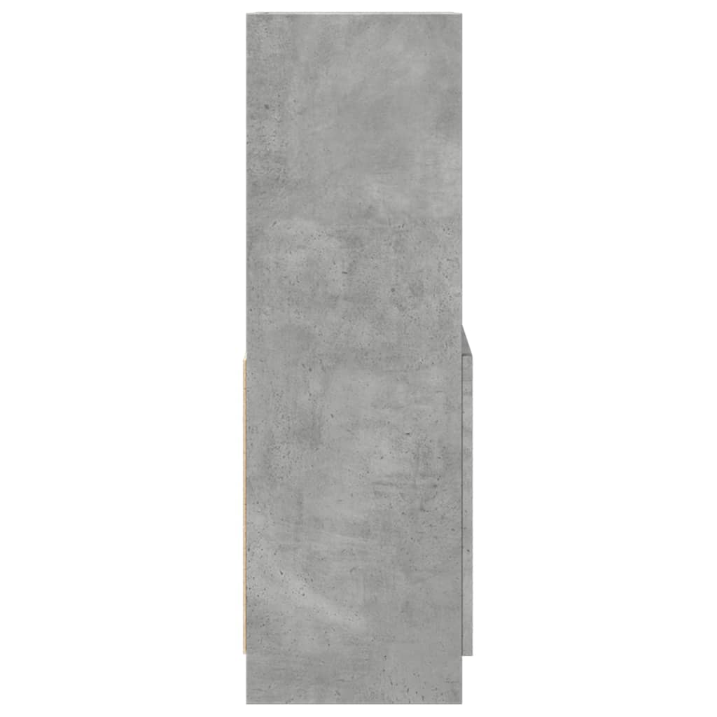 vidaXL Dulap înalt, gri beton, 63x33x100 cm, lemn prelucrat vidaXL Dulap înalt, gri beton, 63x33x100 cm, lemn prelucrat