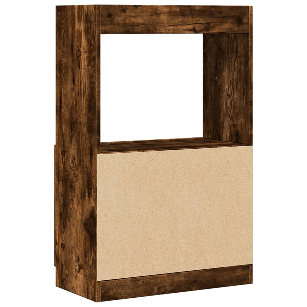 vidaXL Dulap înalt, stejar fumuriu, 63x33x100 cm, lemn prelucrat vidaXL Dulap înalt, stejar fumuriu, 63x33x100 cm, lemn prelucrat