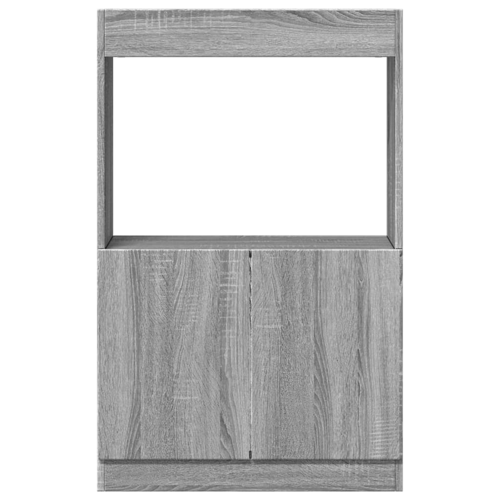 vidaXL Dulap înalt, gri sonoma, 63x33x100 cm, lemn prelucrat vidaXL Dulap înalt, gri sonoma, 63x33x100 cm, lemn prelucrat