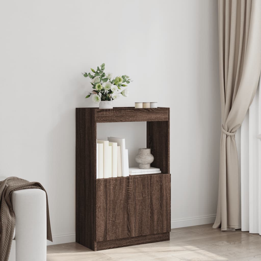 vidaXL Dulap înalt, stejar maro, 63x33x100 cm, lemn prelucrat vidaXL Dulap înalt, stejar maro, 63x33x100 cm, lemn prelucrat
