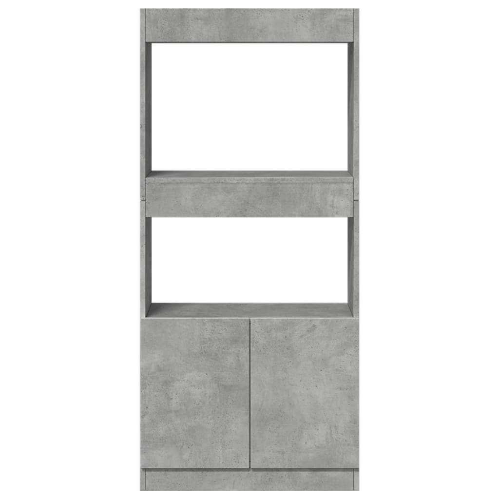 vidaXL Dulap înalt, gri beton, 63x33x140 cm, lemn prelucrat vidaXL Dulap înalt, gri beton, 63x33x140 cm, lemn prelucrat