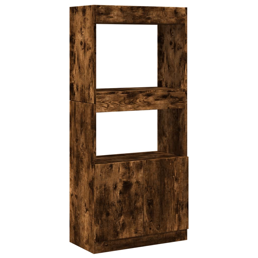 vidaXL Dulap înalt, stejar fumuriu, 63x33x140 cm, lemn prelucrat vidaXL Dulap înalt, stejar fumuriu, 63x33x140 cm, lemn prelucrat