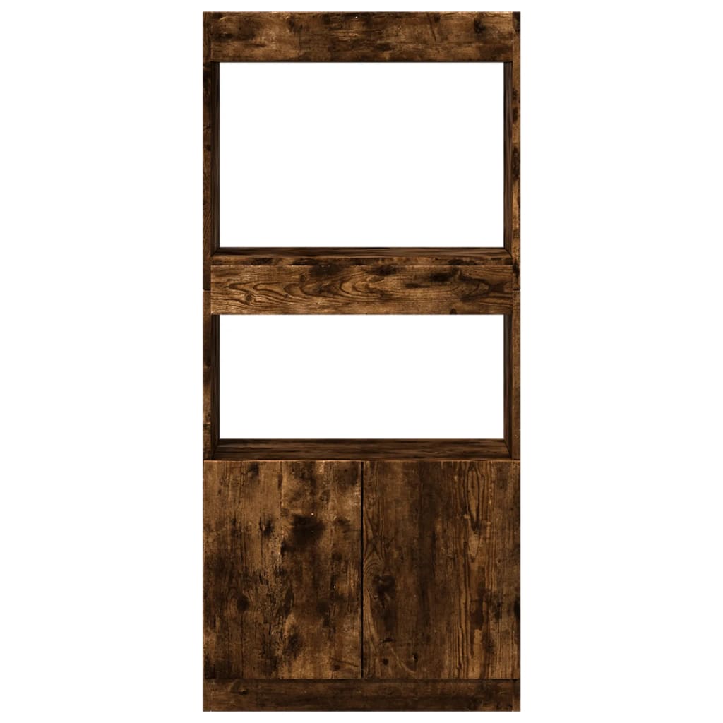 vidaXL Dulap înalt, stejar fumuriu, 63x33x140 cm, lemn prelucrat vidaXL Dulap înalt, stejar fumuriu, 63x33x140 cm, lemn prelucrat