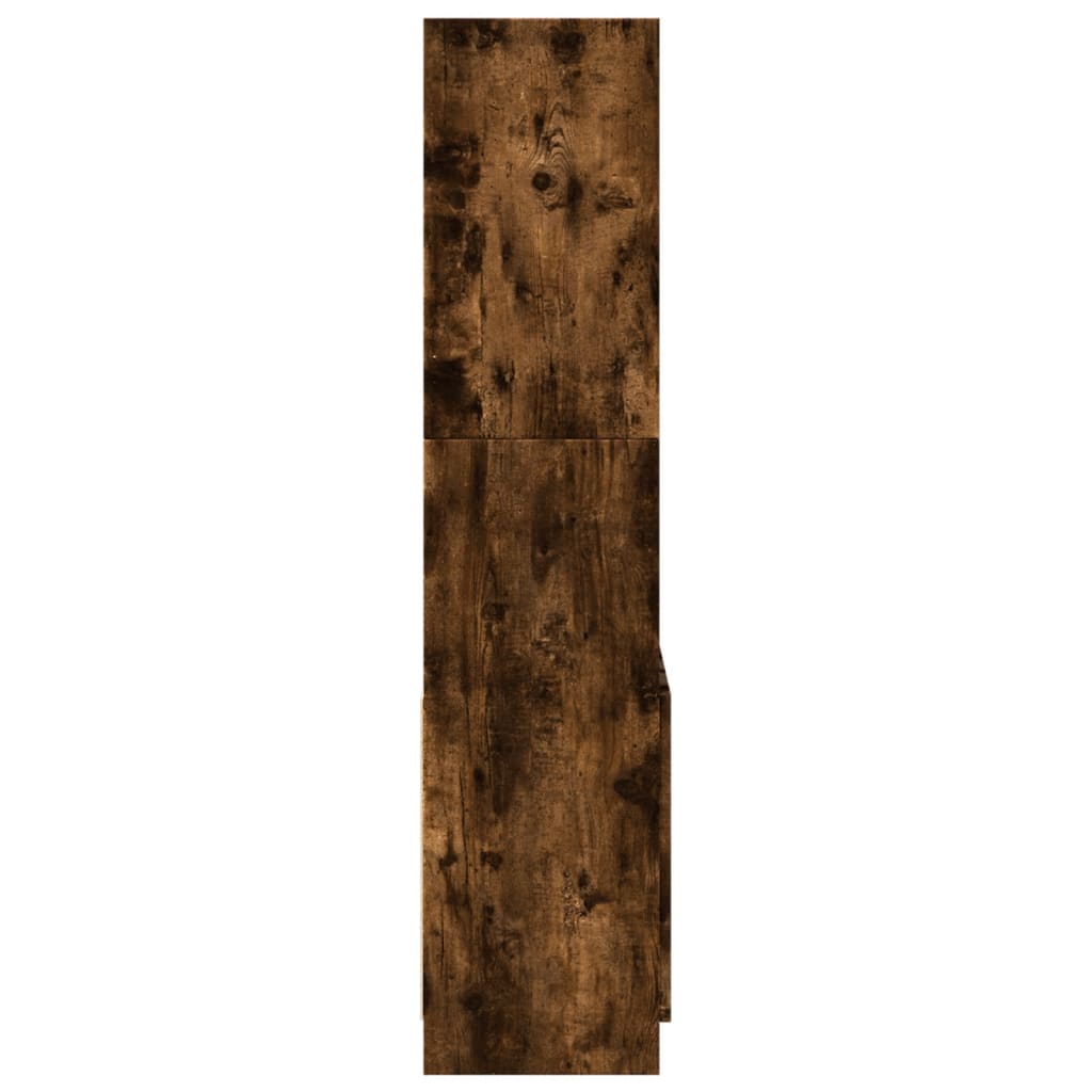 vidaXL Dulap înalt, stejar fumuriu, 63x33x140 cm, lemn prelucrat vidaXL Dulap înalt, stejar fumuriu, 63x33x140 cm, lemn prelucrat
