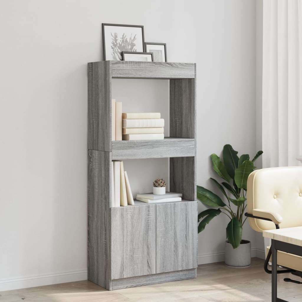 vidaXL Dulap înalt, sonoma gri, 63x33x140 cm, lemn prelucrat vidaXL Dulap înalt, sonoma gri, 63x33x140 cm, lemn prelucrat