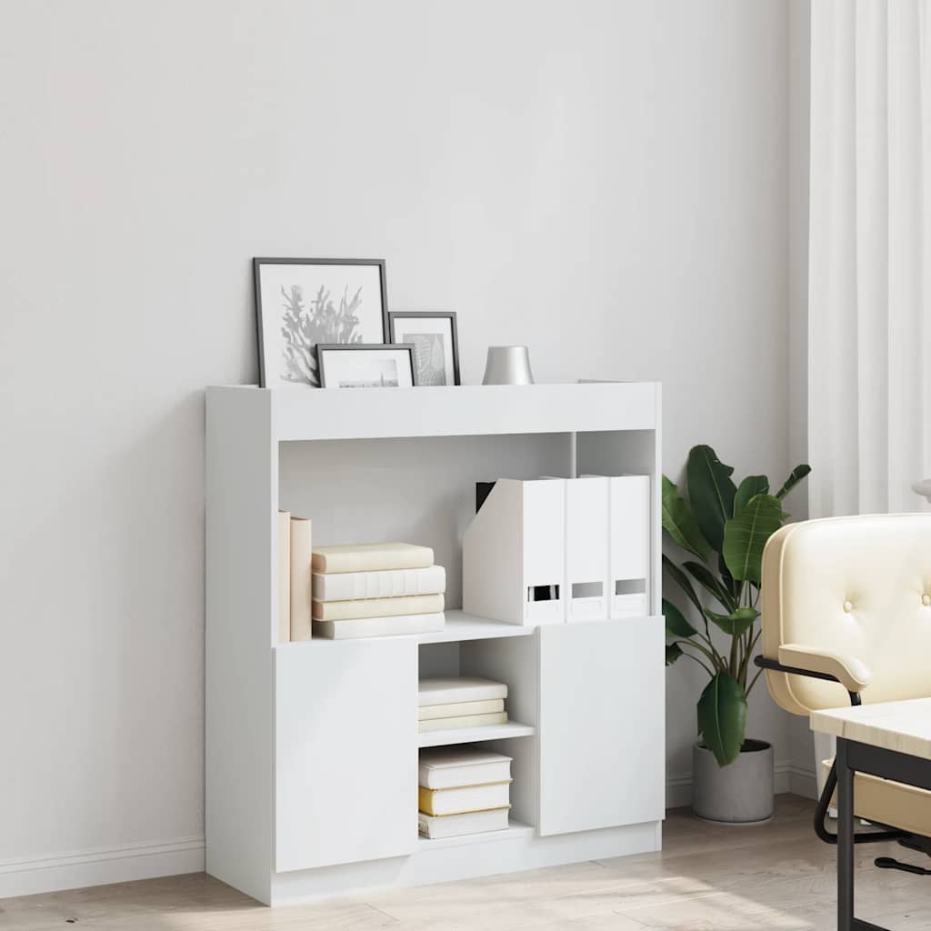 vidaXL Dulap înalt, alb, 92x33x100 cm, lemn prelucrat vidaXL Dulap înalt, alb, 92x33x100 cm, lemn prelucrat