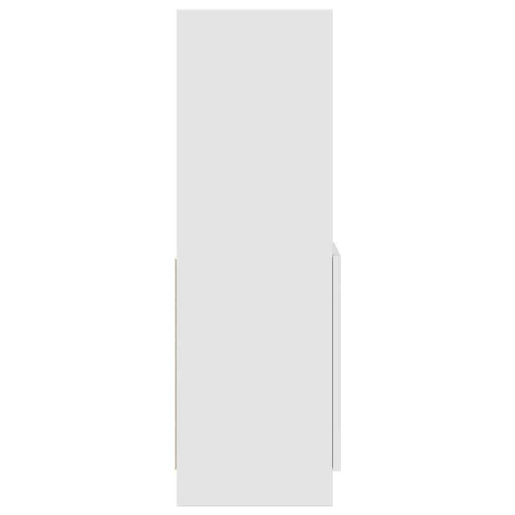 vidaXL Dulap înalt, alb, 92x33x100 cm, lemn prelucrat vidaXL Dulap înalt, alb, 92x33x100 cm, lemn prelucrat