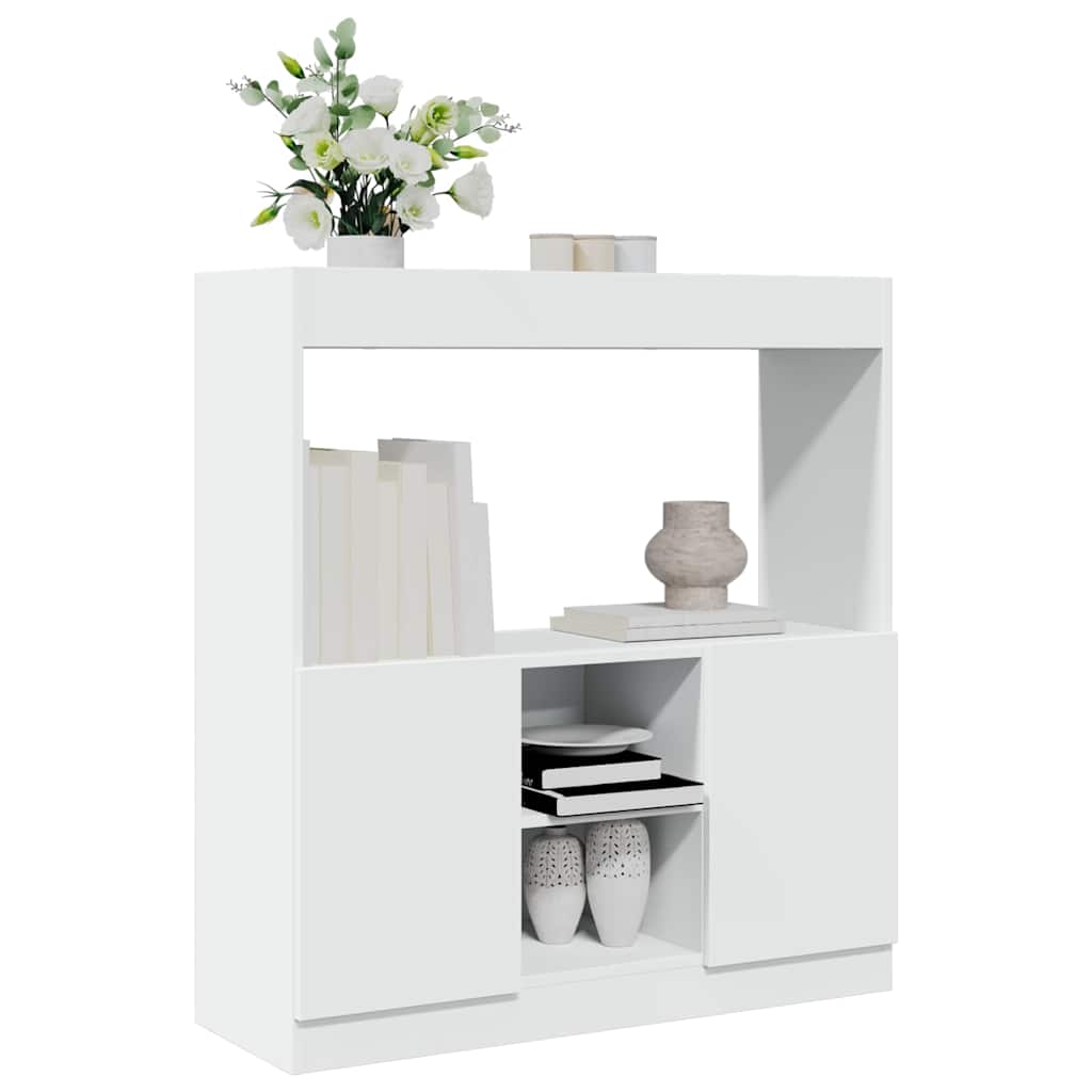 vidaXL Dulap înalt, alb, 92x33x100 cm, lemn prelucrat vidaXL Dulap înalt, alb, 92x33x100 cm, lemn prelucrat
