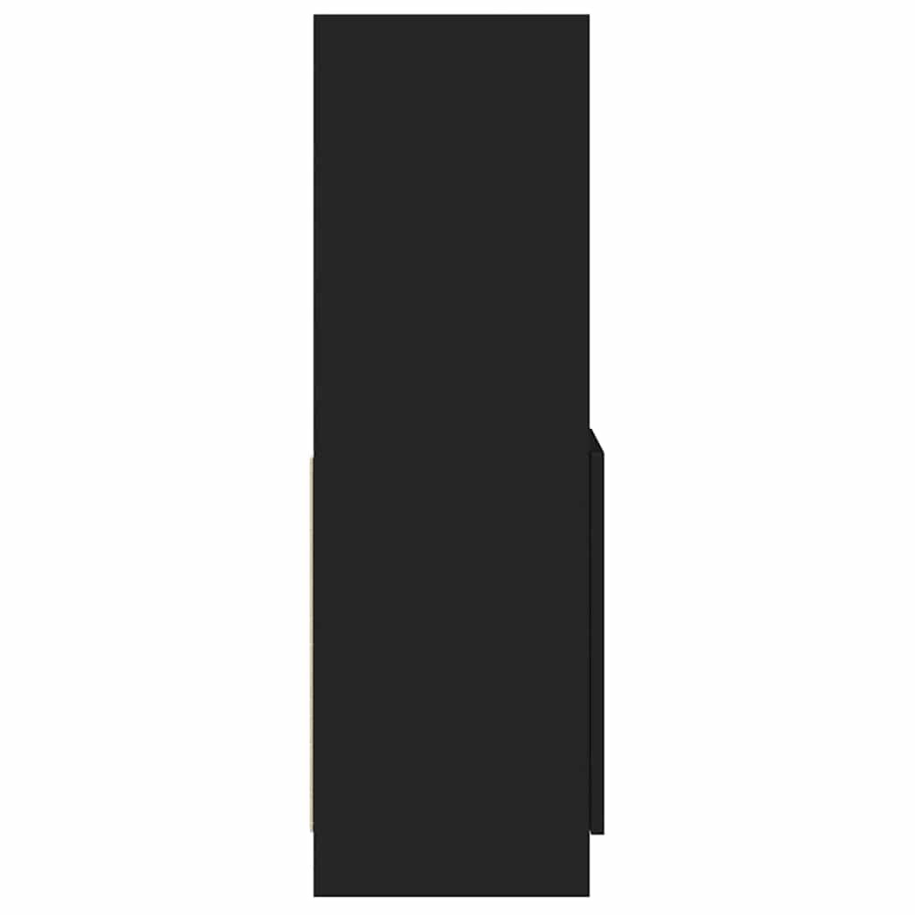 vidaXL Dulap înalt, negru, 92x33x100 cm, lemn prelucrat vidaXL Dulap înalt, negru, 92x33x100 cm, lemn prelucrat