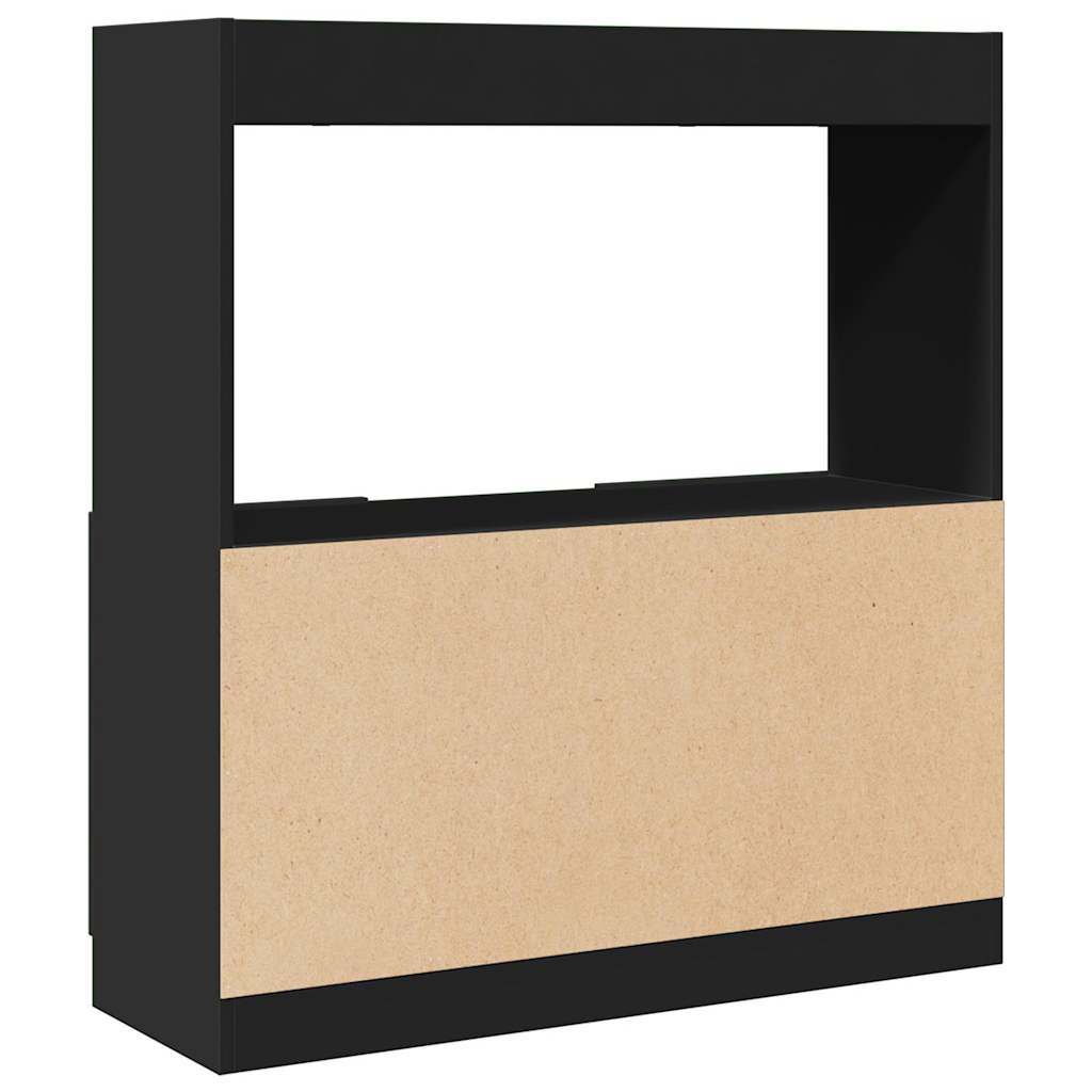vidaXL Dulap înalt, negru, 92x33x100 cm, lemn prelucrat vidaXL Dulap înalt, negru, 92x33x100 cm, lemn prelucrat