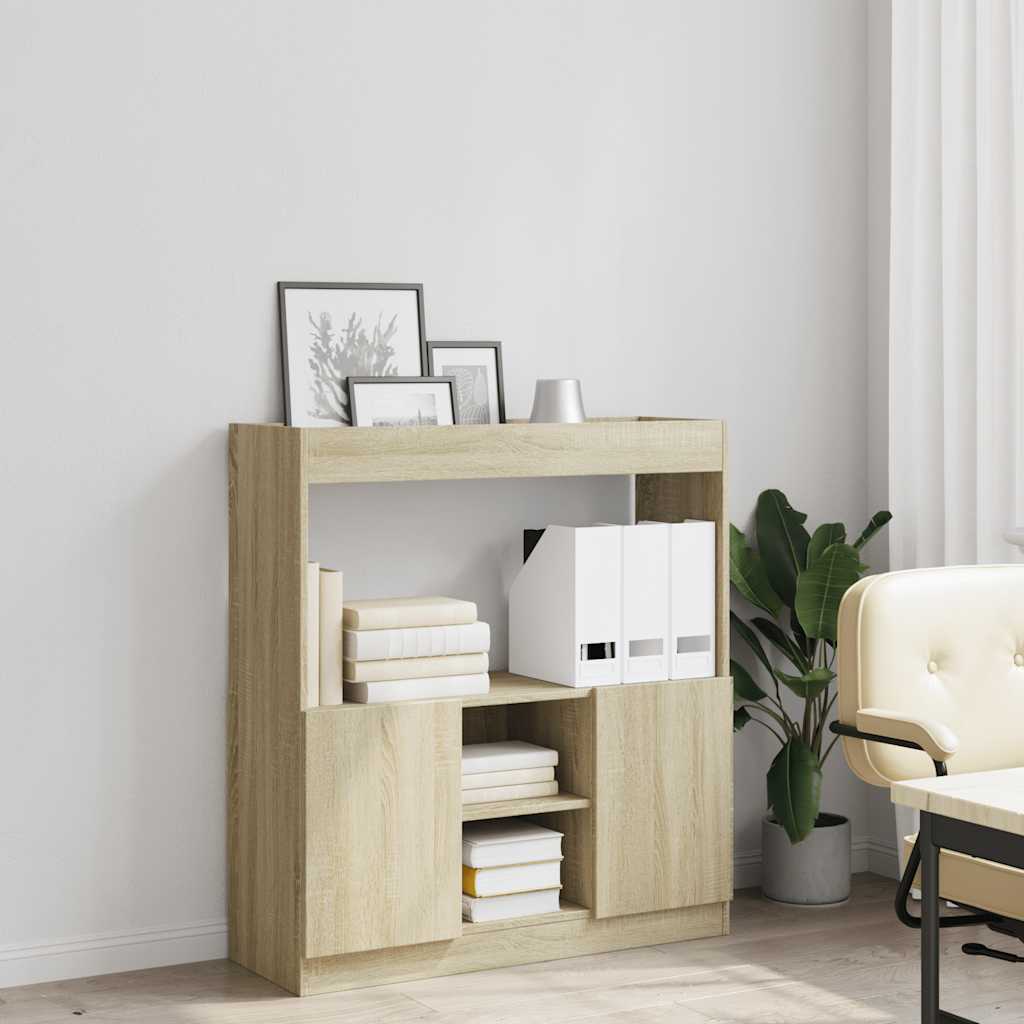 vidaXL Dulap înalt, stejar sonoma, 92x33x100 cm, lemn prelucrat vidaXL Dulap înalt, stejar sonoma, 92x33x100 cm, lemn prelucrat