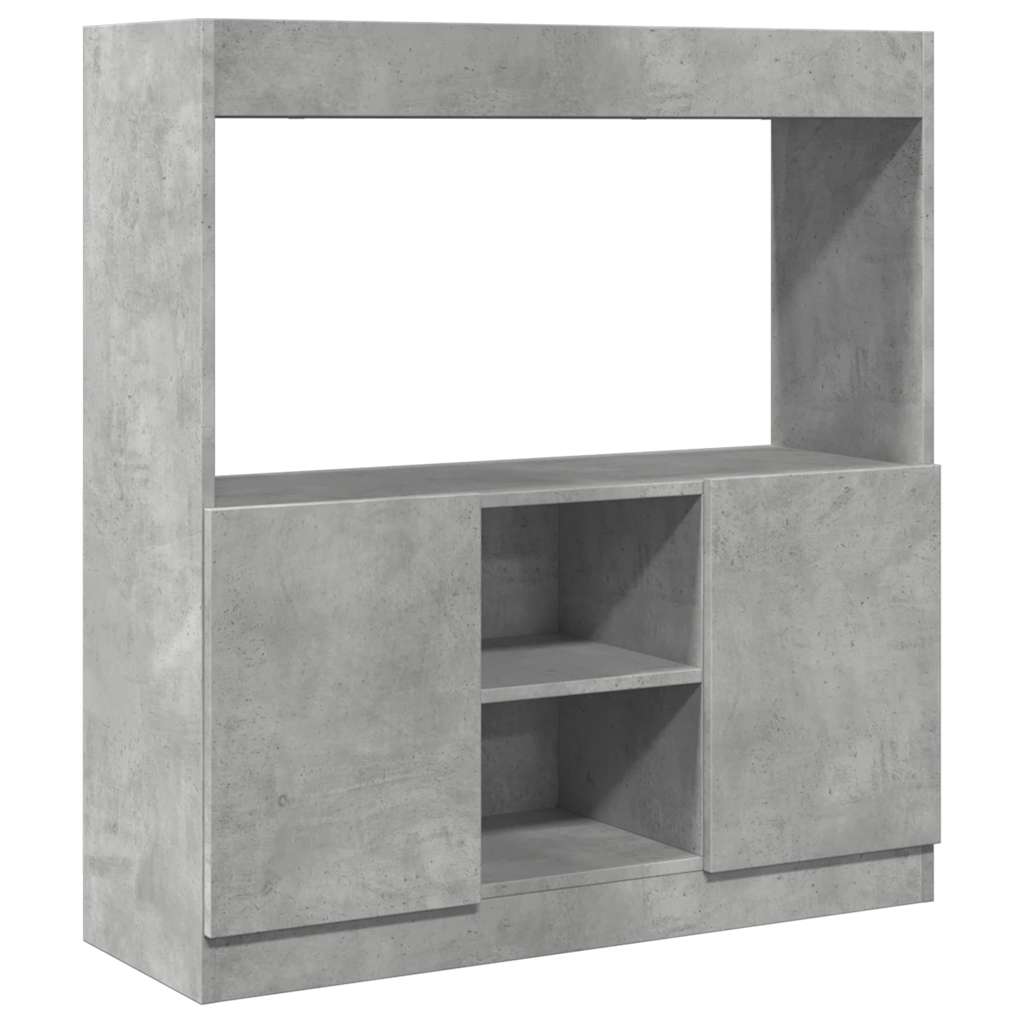 vidaXL Dulap înalt, gri beton, 92x33x100 cm, lemn prelucrat vidaXL Dulap înalt, gri beton, 92x33x100 cm, lemn prelucrat