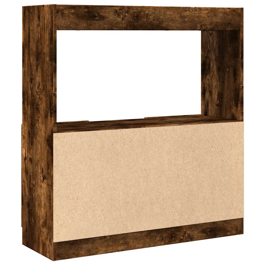 vidaXL Dulap înalt, stejar fumuriu, 92x33x100 cm, lemn prelucrat vidaXL Dulap înalt, stejar fumuriu, 92x33x100 cm, lemn prelucrat