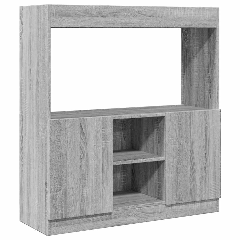 vidaXL Dulap înalt, gri sonoma, 92x33x100 cm, lemn prelucrat vidaXL Dulap înalt, gri sonoma, 92x33x100 cm, lemn prelucrat