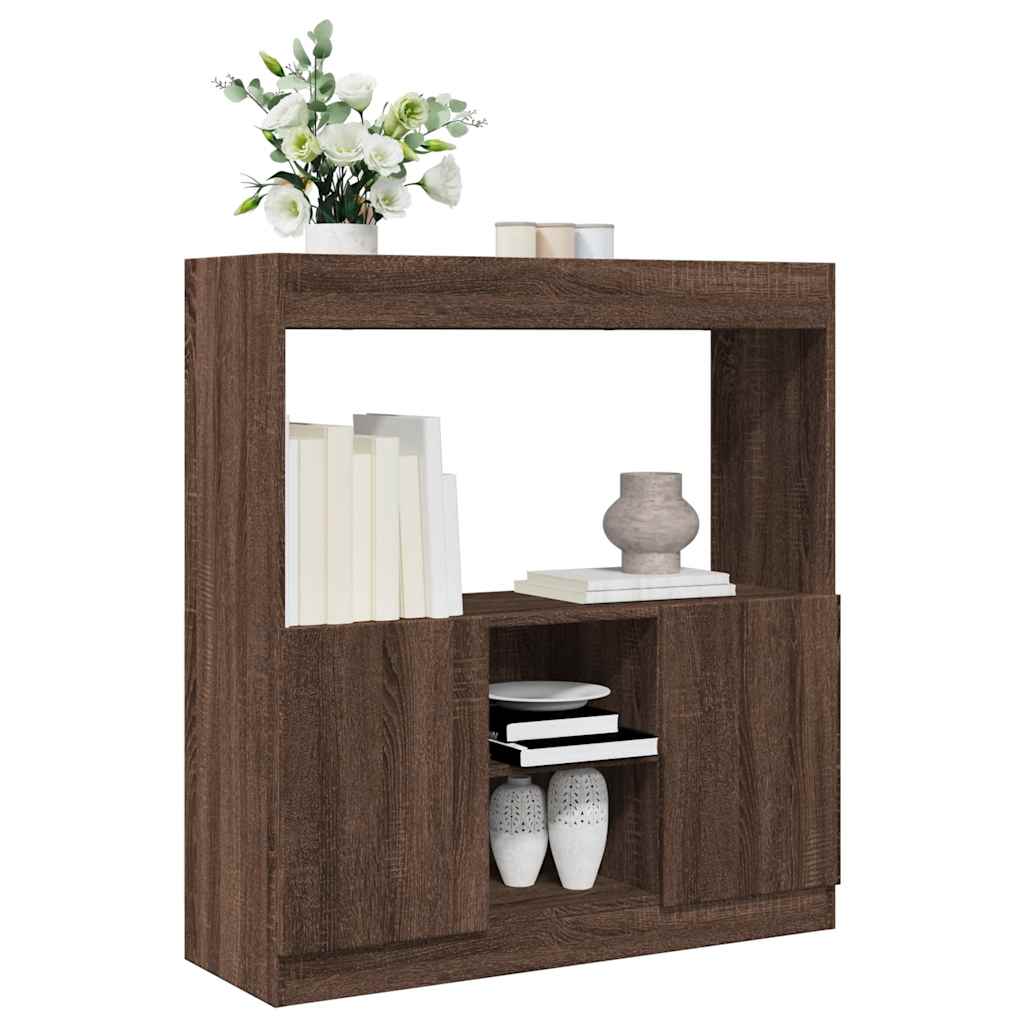 vidaXL Dulap înalt, stejar maro, 92x33x100 cm, lemn prelucrat vidaXL Dulap înalt, stejar maro, 92x33x100 cm, lemn prelucrat