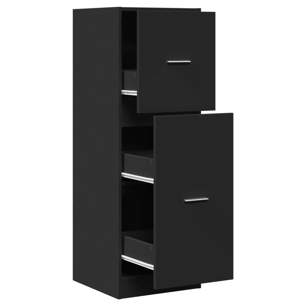 vidaXL Dulap de farmacie, negru, 40x41x118 cm, lemn prelucrat vidaXL Dulap de farmacie, negru, 40x41x118 cm, lemn prelucrat