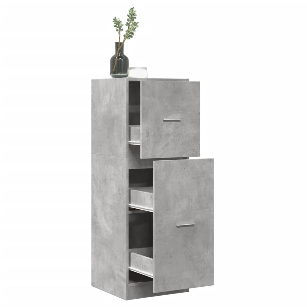 vidaXL Dulap de farmacie, gri beton, 40x41x118 cm, lemn prelucrat vidaXL Dulap de farmacie, gri beton, 40x41x118 cm, lemn prelucrat