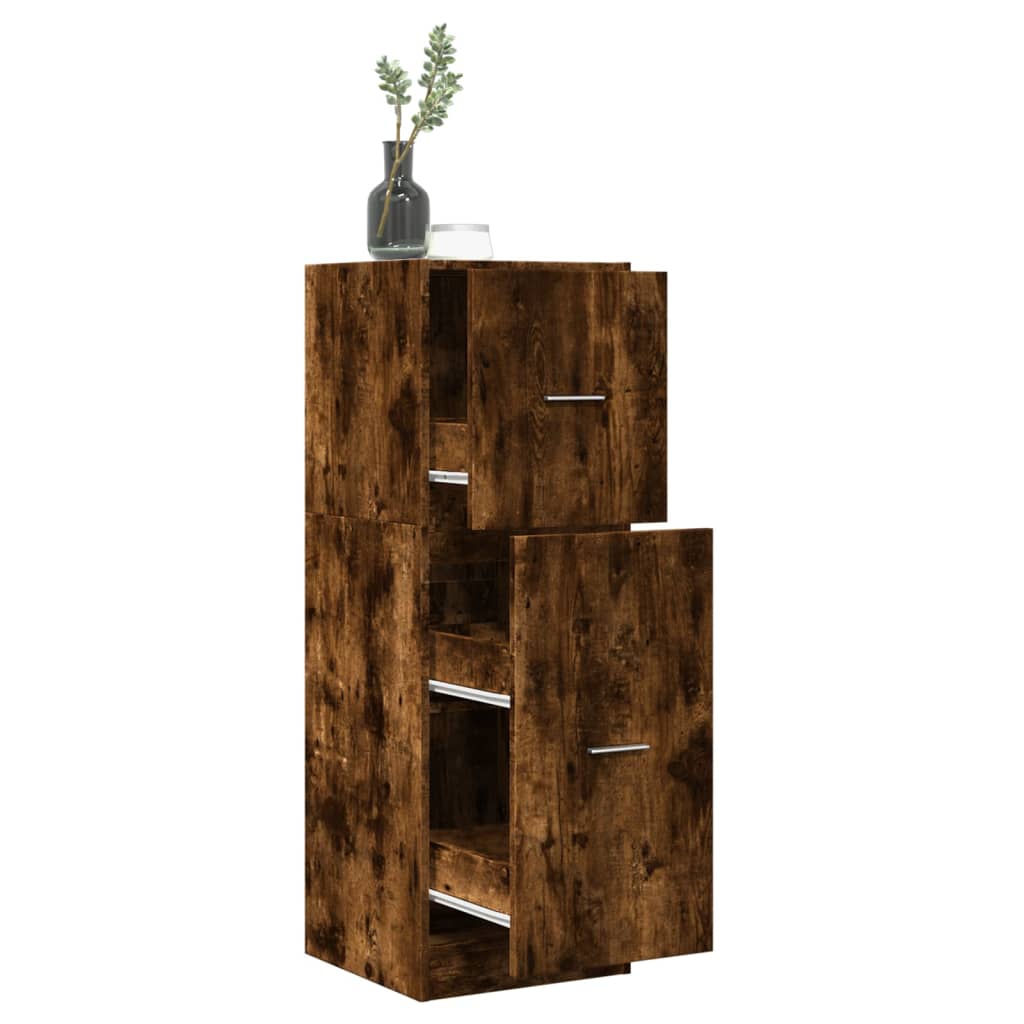 vidaXL Dulap de farmacie stejar fumuriu, 40x41x118 cm, lemn prelucrat vidaXL Dulap de farmacie stejar fumuriu, 40x41x118 cm, lemn prelucrat