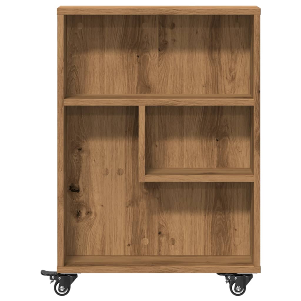 vidaXL Cărucior depozitare îngust, stejar artizanal, 48x13x68 cm, lemn vidaXL Cărucior depozitare îngust, stejar artizanal, 48x13x68 cm, lemn