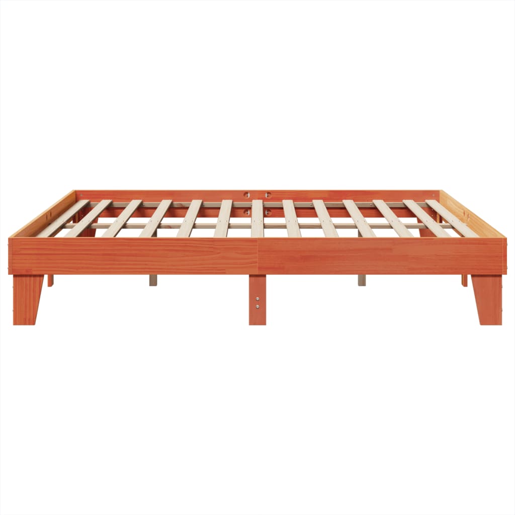 vidaXL Cadru de pat fără saltea, maro ceruit 200x200 cm lemn masiv pin vidaXL Cadru de pat fără saltea, maro ceruit 200x200 cm lemn masiv pin