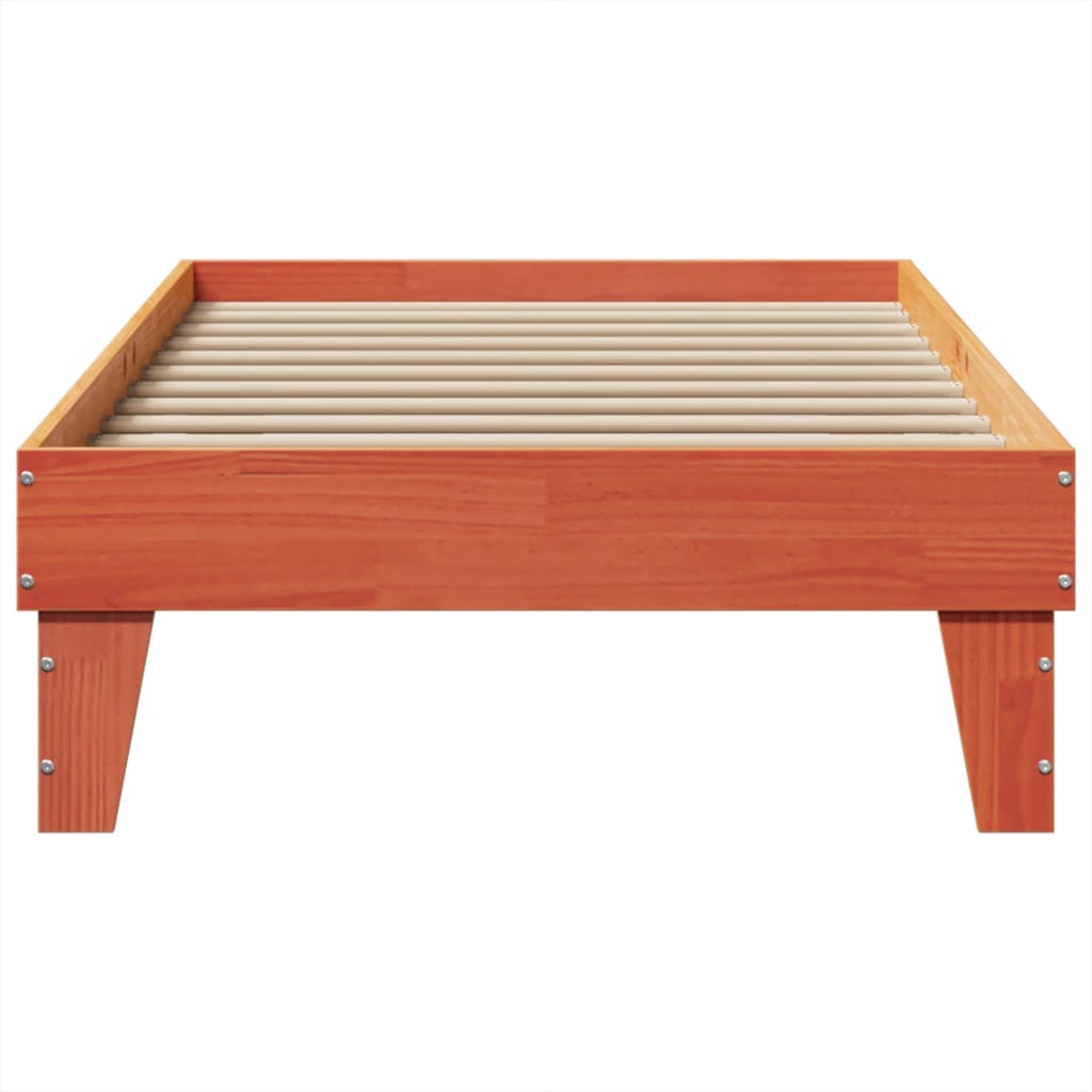 vidaXL Pat de zi fără saltea, maro ceruit, 90x200 cm, lemn masiv pin vidaXL Pat de zi fără saltea, maro ceruit, 90x200 cm, lemn masiv pin