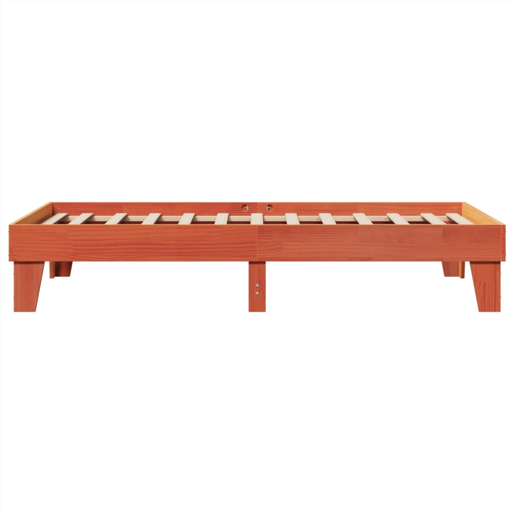 vidaXL Pat de zi fără saltea, maro ceruit, 90x200 cm, lemn masiv pin vidaXL Pat de zi fără saltea, maro ceruit, 90x200 cm, lemn masiv pin