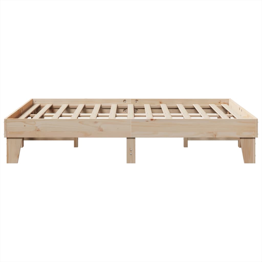 vidaXL Cadru de pat fără saltea, 140x190 cm, lemn masiv de pin vidaXL Cadru de pat fără saltea, 140x190 cm, lemn masiv de pin