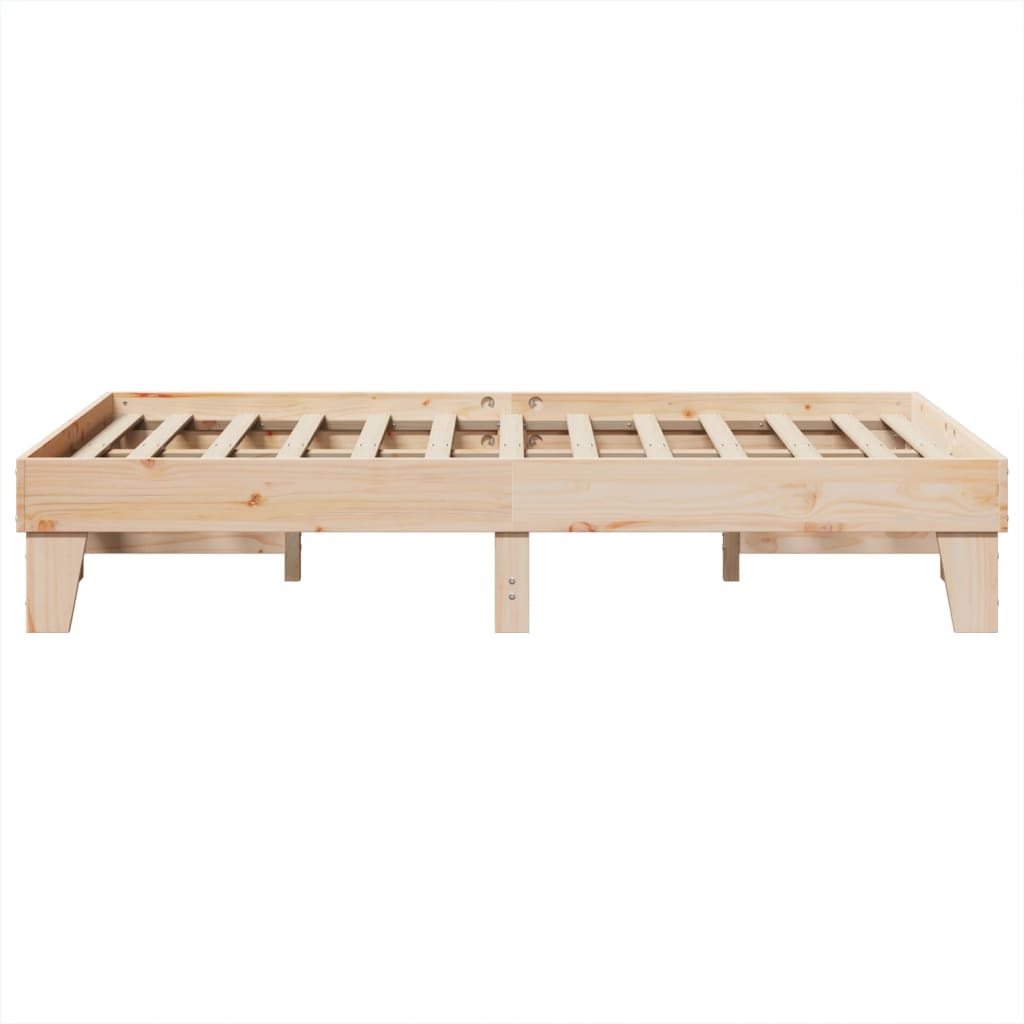 vidaXL Cadru de pat fără saltea, 120x190 cm, lemn masiv pin