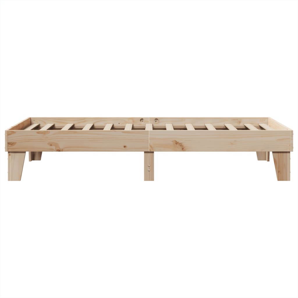 vidaXL Cadru de pat fără saltea, 75x190 cm, lemn masiv de pin