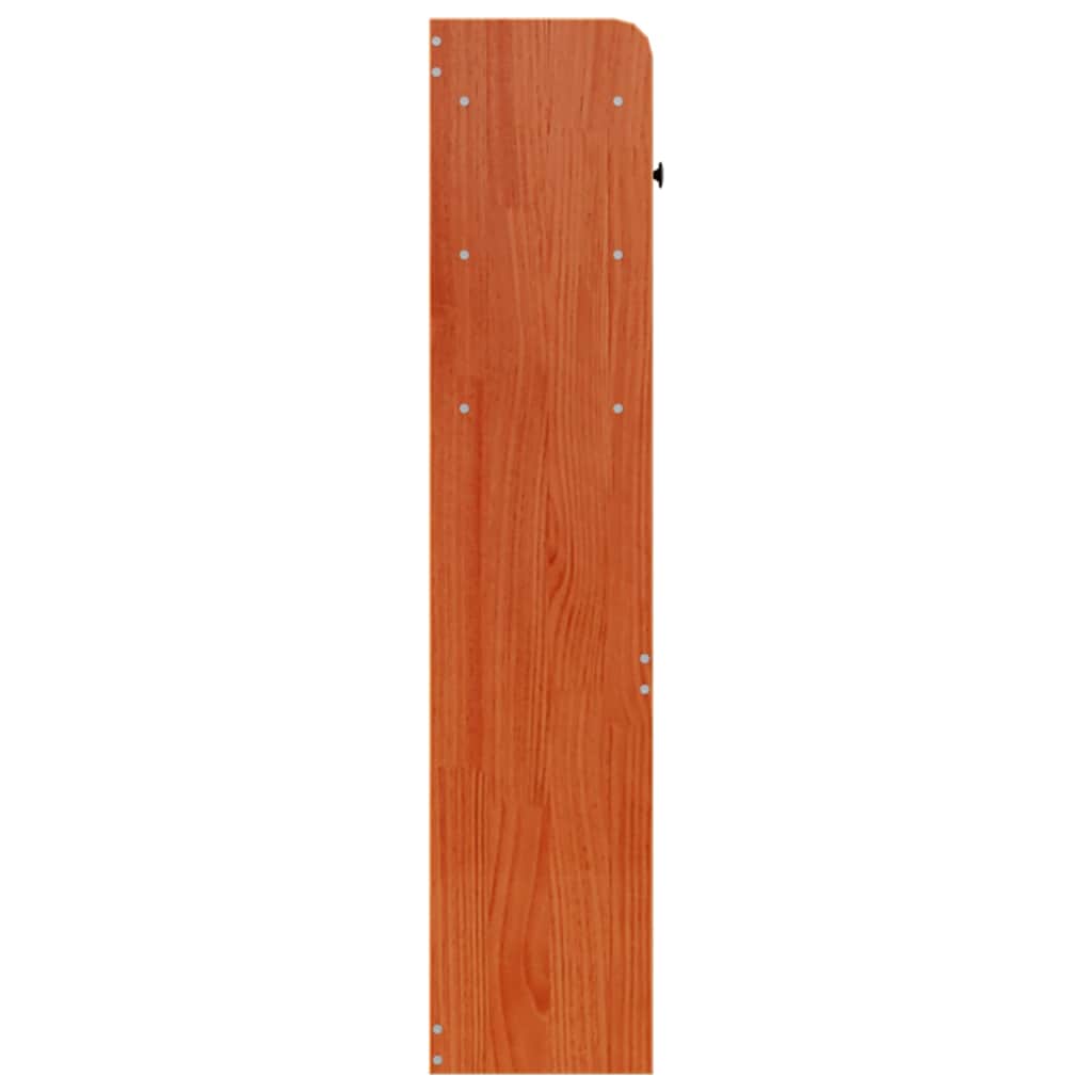 vidaXL Tăblie de pat cu depozitare maro ceruit, 100 cm, lemn masiv pin