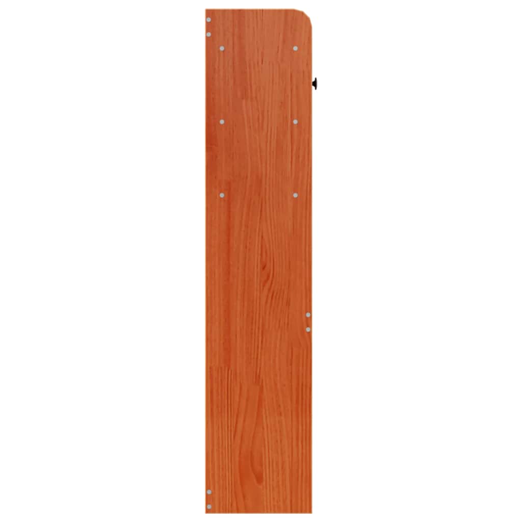 vidaXL Tăblie de pat cu depozitare maro ceruit, 75 cm, lemn masiv pin