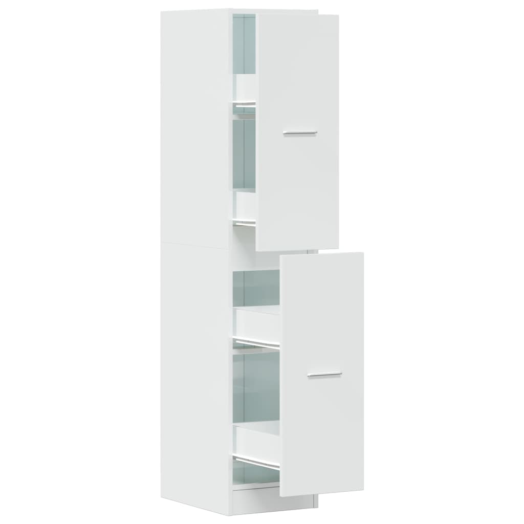 vidaXL Dulap farmacie, alb extralucios, 30x41x144,5 cm, lemn prelucrat