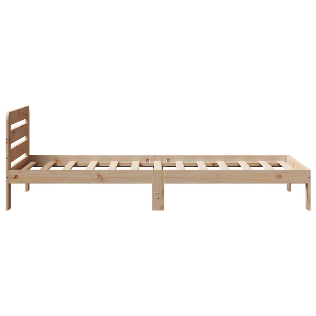 vidaXL Cadru de pat fără saltea, 75x190 cm, lemn masiv de pin