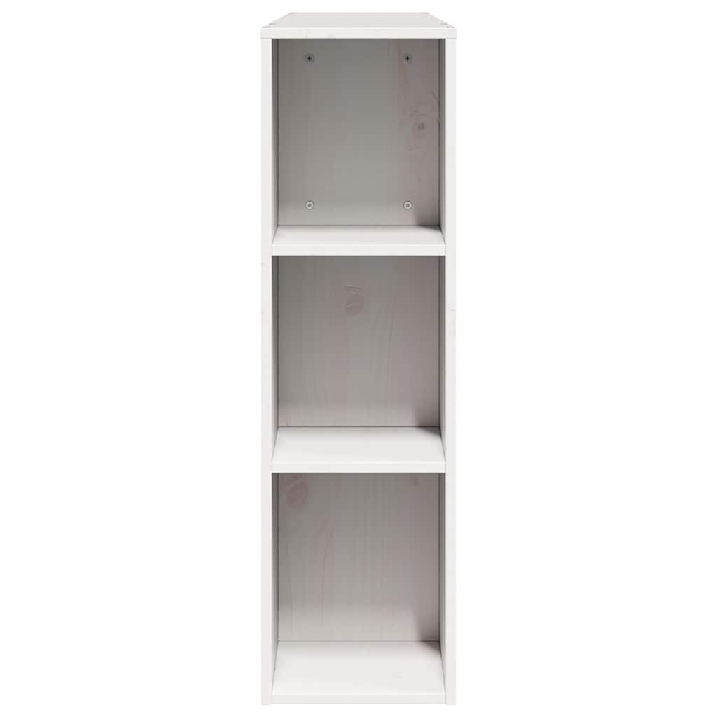 vidaXL Tăblie de pat cu depozitare alb 135 cm lemn masiv de pin