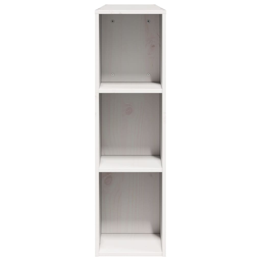 vidaXL Tăblie de pat cu depozitare alb 120 cm lemn masiv de pin