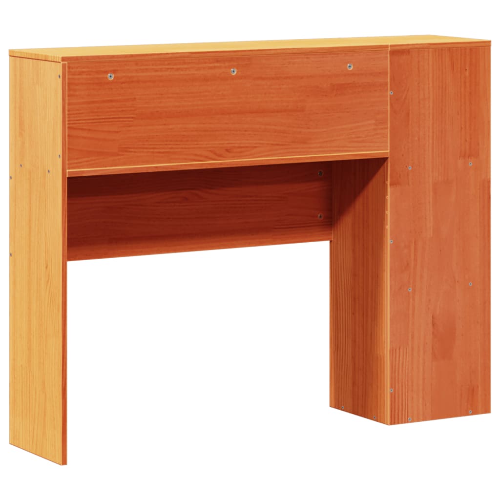 vidaXL Tăblie de pat cu depozitare maro ceruit, 100 cm, lemn masiv pin