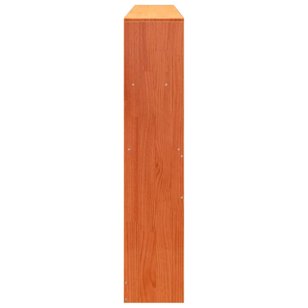 vidaXL Tăblie de pat cu depozitare maro ceruit, 200 cm, lemn masiv pin