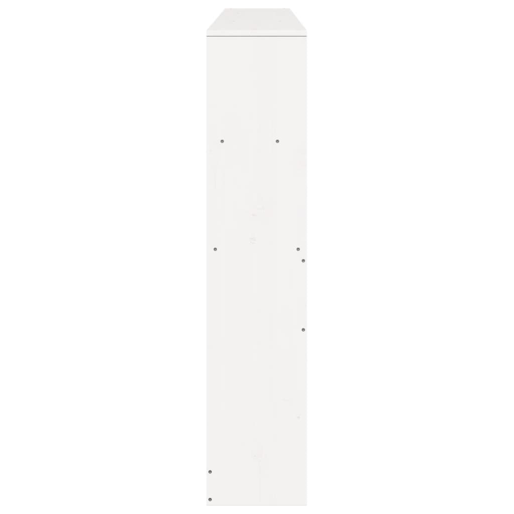 vidaXL Tăblie de pat cu depozitare alb 180 cm lemn masiv de pin