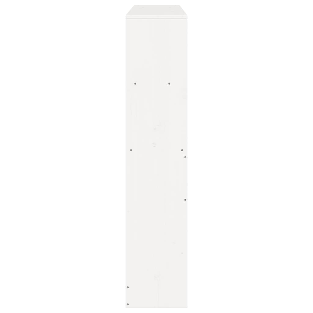 vidaXL Tăblie de pat cu depozitare alb 160 cm lemn masiv de pin